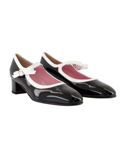 CAREL PARIS Black Carel Kina Bow Mary Janes Pumps
