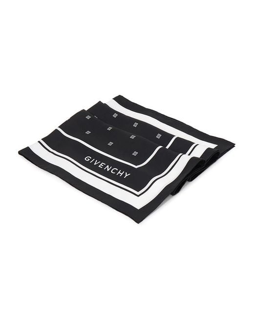 Givenchy Black Pattern Scarf