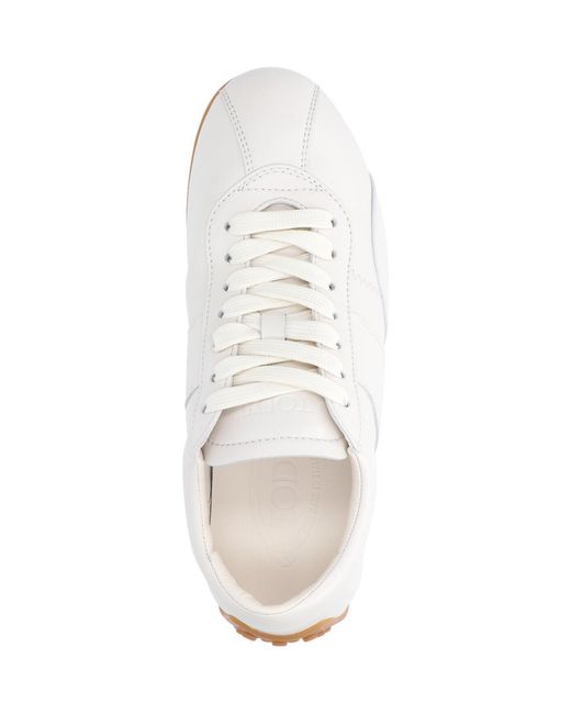 Tod's White Sneakers "t-marathon" In Nappa