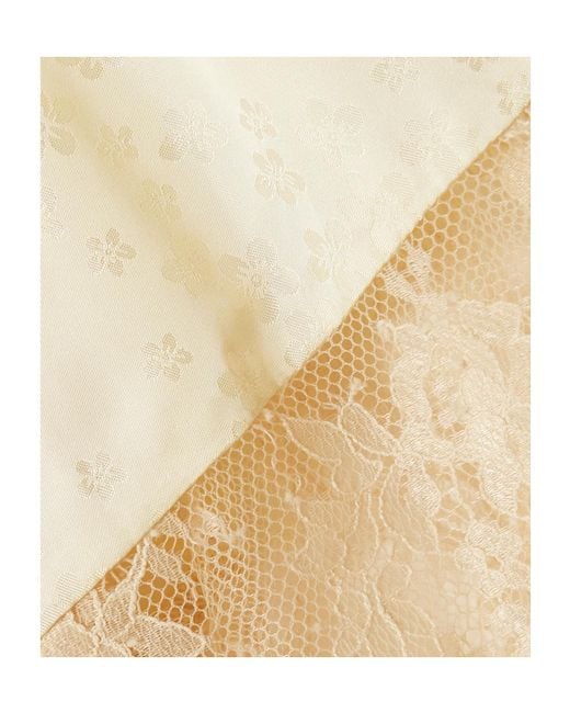Sea Natural Ethel Lace-Trimmed Satin-Jacquard Shorts