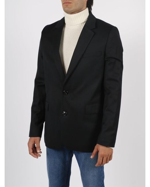 AMI Black Single-Breasted Blazer Jacket for men