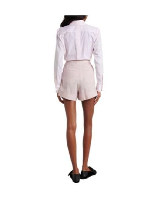 Max Mara Pink Wool-Blend Shorts