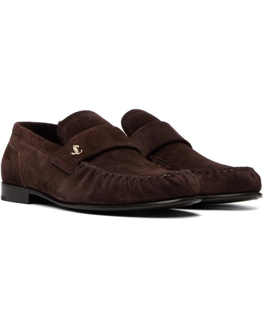 Jimmy Choo Brown Ellis Loafers