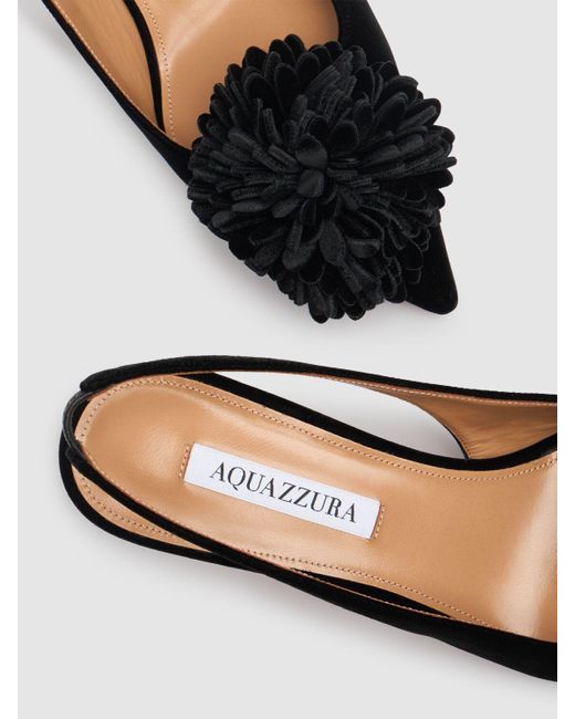 Aquazzura Black Pointed Slack-Heeled Heels