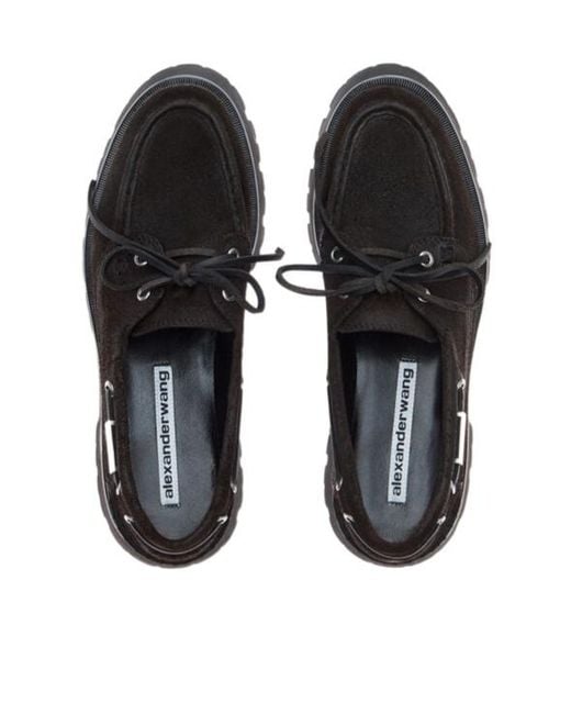Alexander Wang Black Carson Boat Loafers