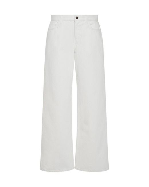 The Row White Straight-Leg Jeans