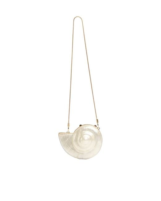 Jonathan Simkhai White Marion Shell Clutch Bag