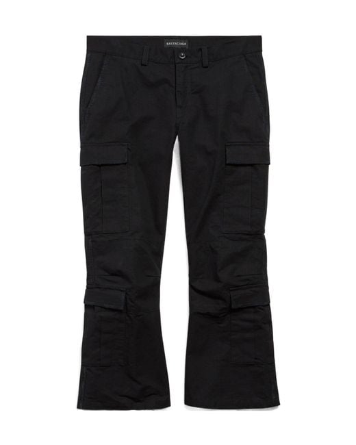 Balenciaga Black Cargo Capri Pants