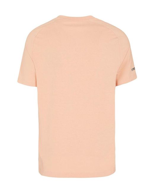 EA7 Pink Line Logo Shoulder Collar T-Shirt for men