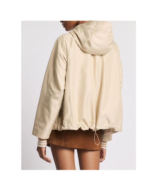 Fay Natural Hooded Short Parka Jacket