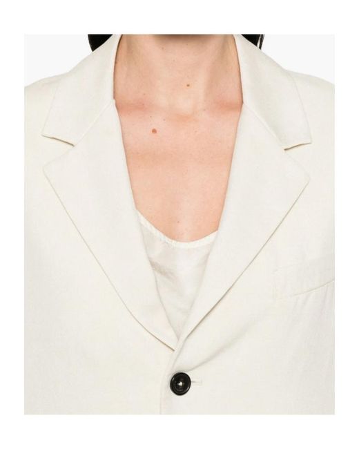 Barena White Long-Sleeved Suit Jacket