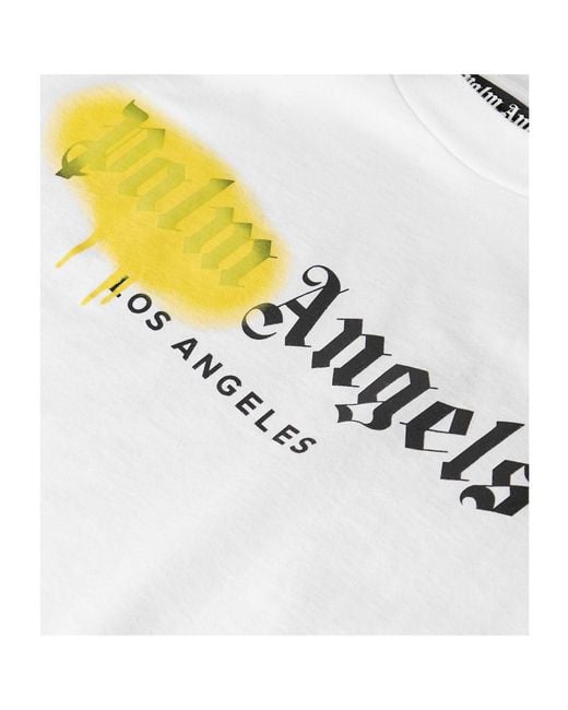 Palm Angels White Crew-Neck Short-Sleeve T-Shirt for men