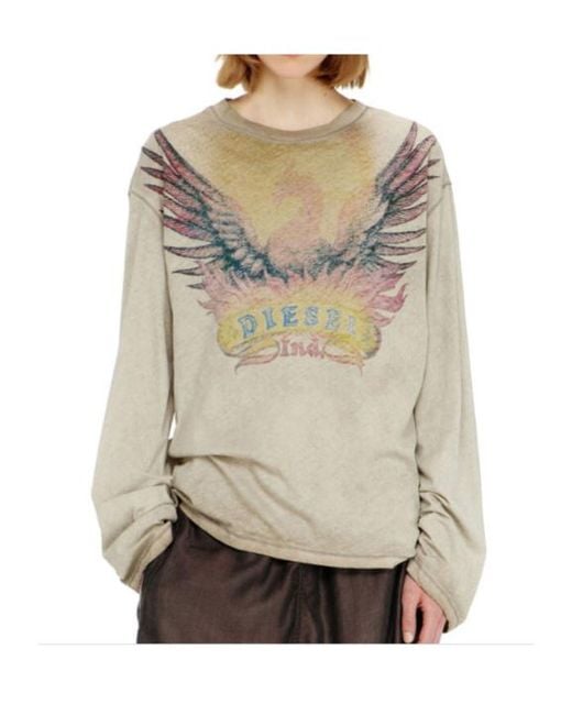 DIESEL Natural Long-Sleeve T-Shirt