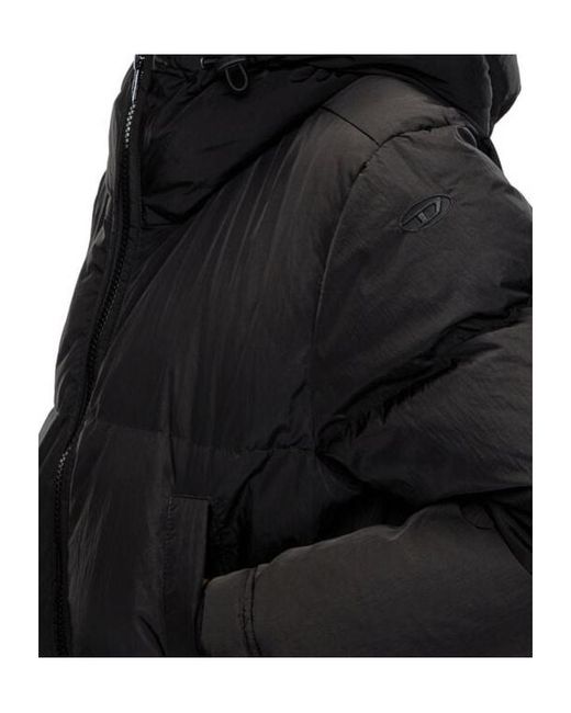 DIESEL Black W-Peyt Puffer Jacket