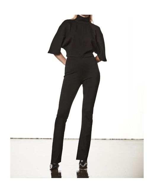 Thom Krom Black Zip Detailed High Neck Cropped Top