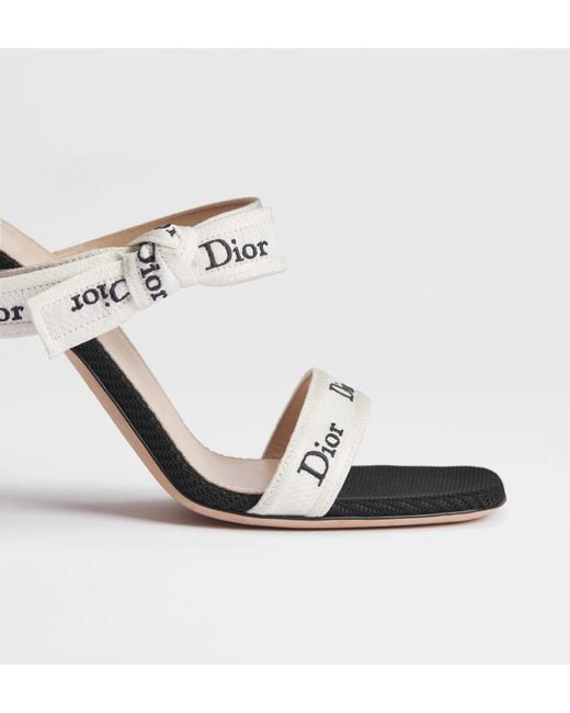 Dior Metallic Heeled Sandal With J'A Straps