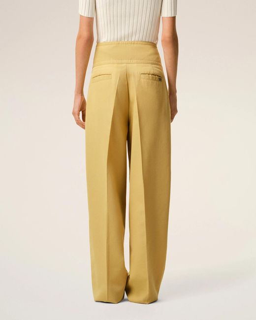 AMI Yellow Ami Wrapped Belted Trousers