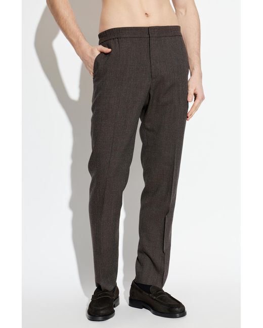 Paul Smith Gray Micro Houndstooth Straight Pants for men