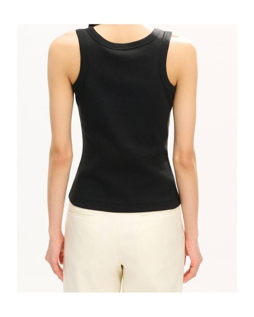 KENZO Black Logo Ribbed Tank Top