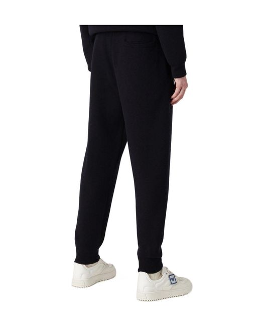 Emporio Armani Blue Knit Jogger Pants for men