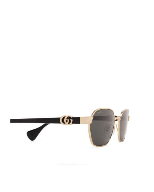 Gucci White Eyewear Round Frame Sunglasses
