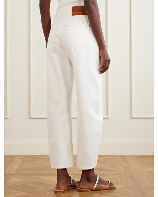 Farm Rio White Mid-Rise Jeans