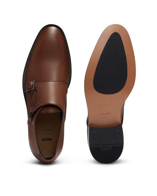 Boss Brown Solid Color Loafers for men