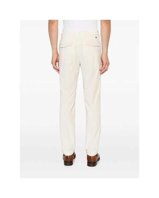 Pt Pantaloni Natural Casual Trousers With Belt Loops for men