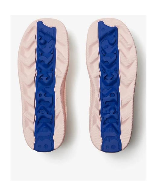 Burberry Pink Box Checked Low-Top Sneakers