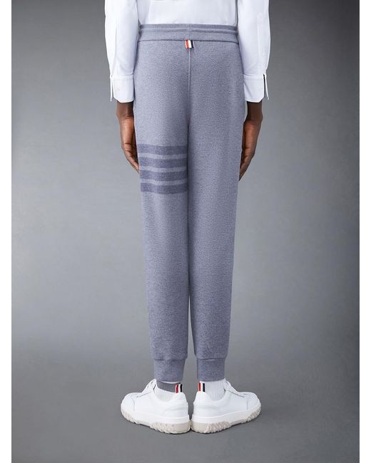 Thom Browne Black Four Bar Drawstring Joggers for men