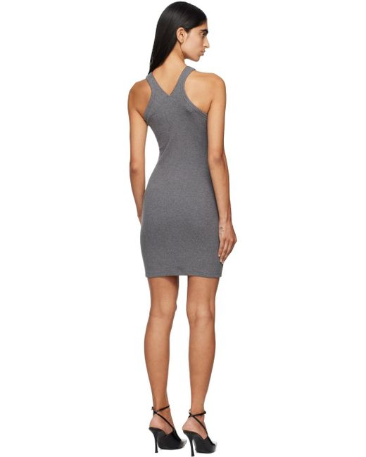 Courreges Gray Courrèges Criss Cross 90S Mini Dress