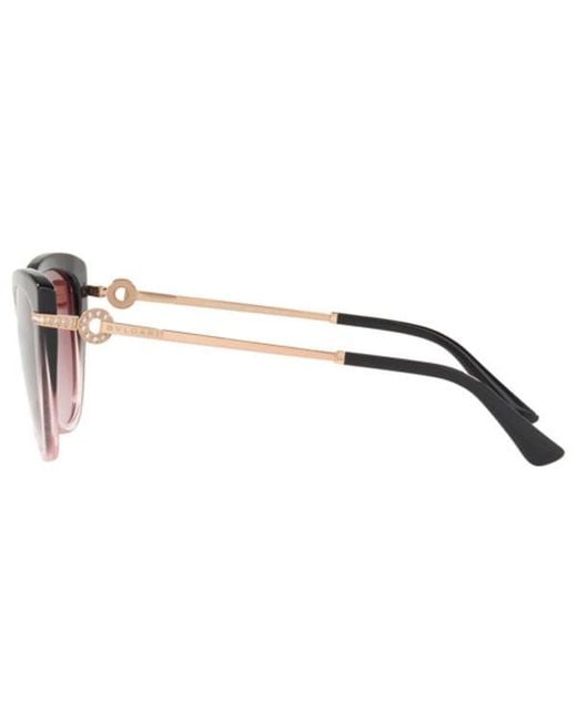 BVLGARI Pink Gradual Logo Sunglasses