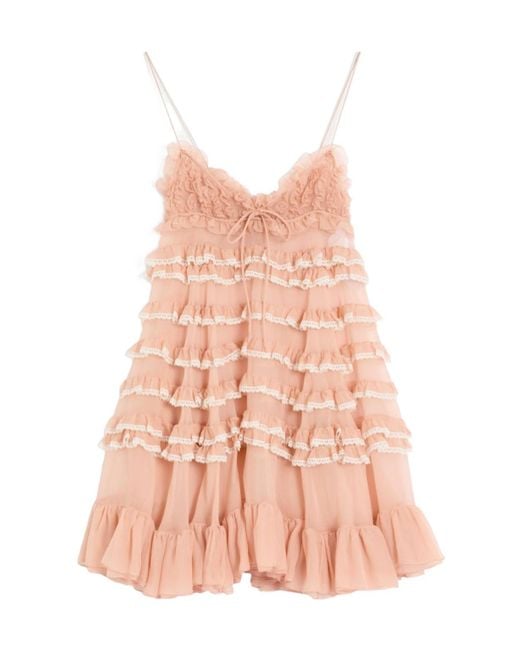 Valentino Pink Chiffon Mini Dress