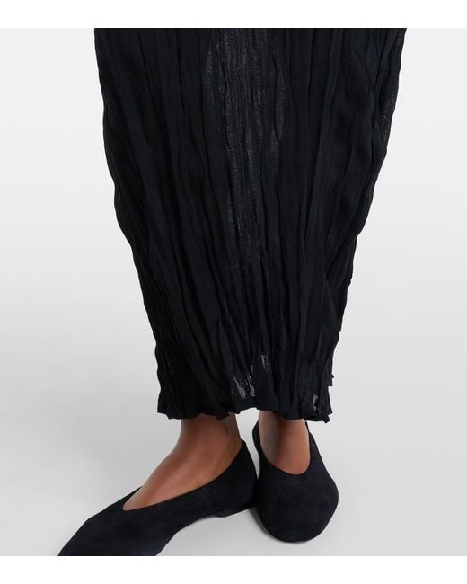 Totême  Black Pleated Maxi Dress