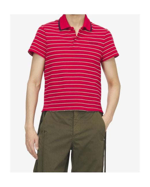 McQueen Red Striped Polo Shirt for men
