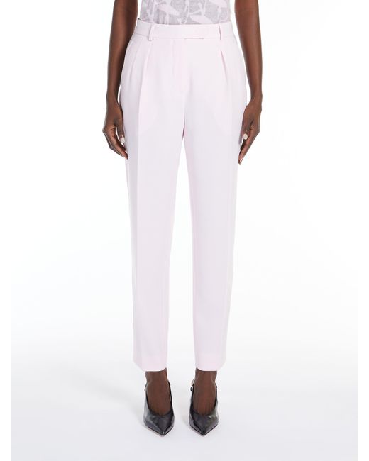 Max Mara Pink Studio High Waist Straight Leg Pants