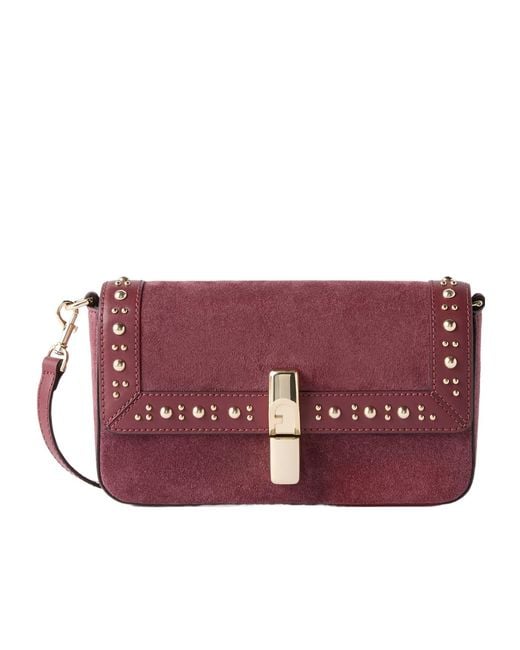 Furla Purple Flap Shoulder Bag