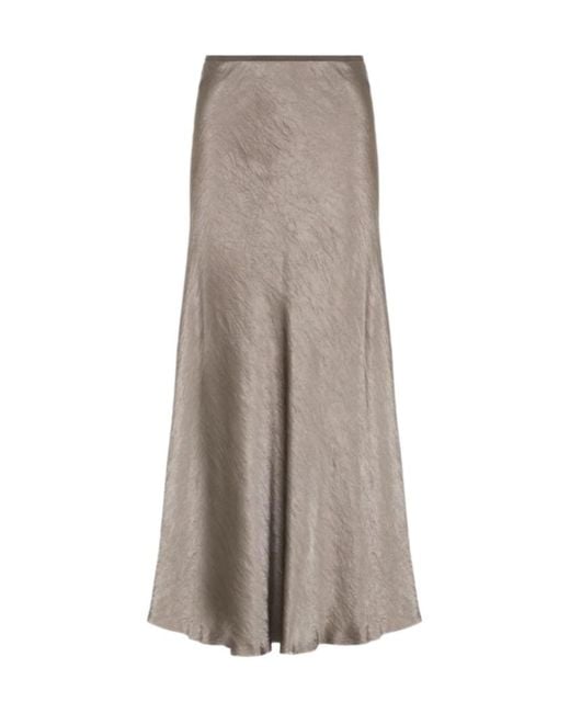 Maison Margiela Brown Bias-Cut Satin Midi Skirt