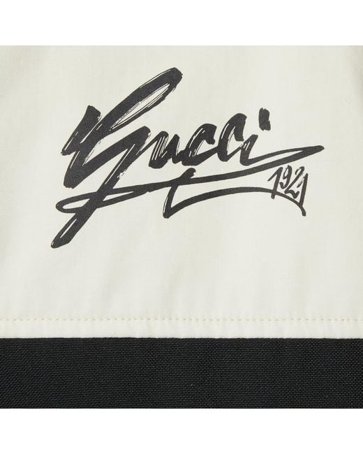 Gucci Black Technical Cotton Canvas Hooded Jacket for men