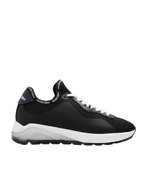 See By Chloé Black Logo Low-Top Casual Shoes