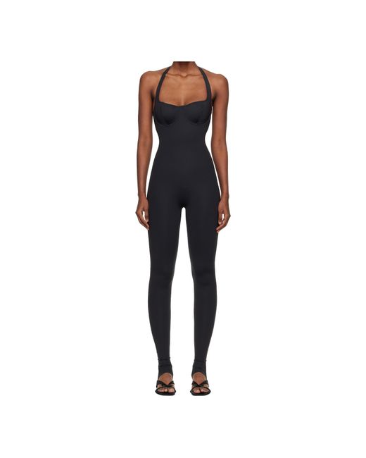 Skims Blue Stretch Knit Bodysuit