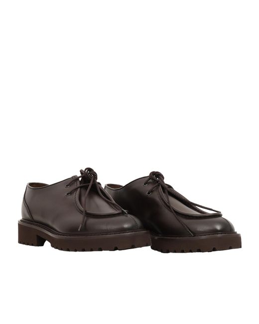 Doucal's Brown Lace-Up Derby Shoes for men