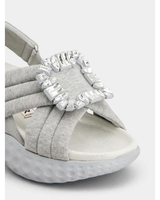 Roger Vivier Gray Viv' Run Sandals