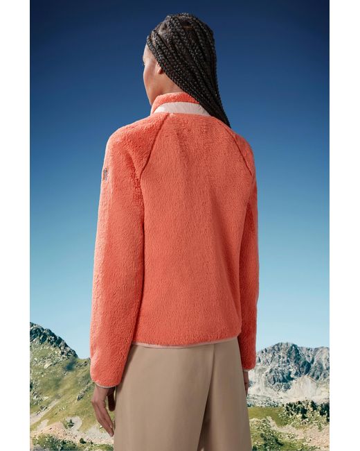 Moncler Orange Grenoble Maglia Fleece High-Neck Reversible Jacket