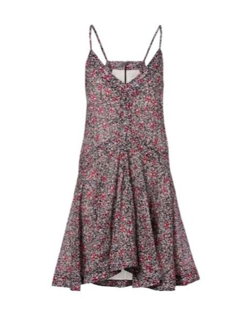 Isabel Marant Purple Danielle Floral Cotton Voile Minidress