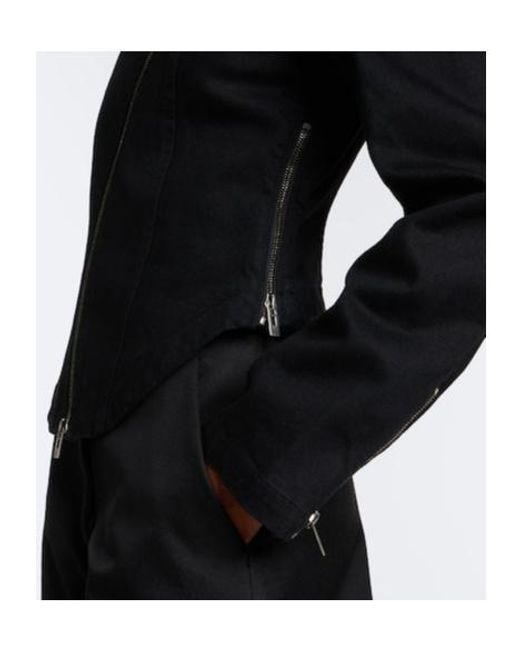 Alaïa Blue Denim Biker Jacket