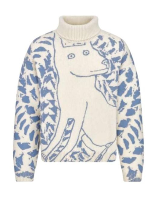 Dior Blue And Hylton Nel Turtleneck Sweater for men