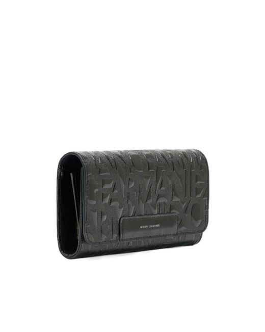 ARMANI EXCHANGE Gray Mini Embossed Clutch Bag