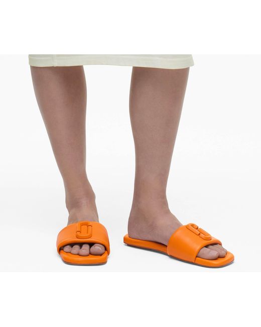 Marc Jacobs Orange Logo Slippers