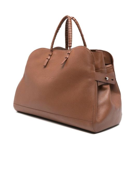 Casadei Brown Park Avenue Tote Bag